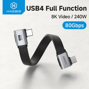 Hagibis | Hagibis USB C to USB C Cable Short 90 Degree Right Angle Type-C Fast Charging Cord L Shape for iPhone 17 Laptop Switch Samsung