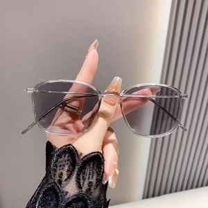 Kacamata Fashion kotak Bluecromic Wanita pria Photocromic  Anti Radiasi Blueray Frame 2In1 A011