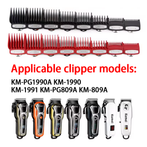 Kemei | KEMEI 8pcs/set Professional Barber Hair Clipper Guide Combs For Trimmer Attachment Hair Cutting Limited Comb Salon Haircut Tools