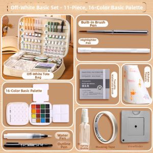 Languo | Portable Pearl Watercolor Palette 16 Colors