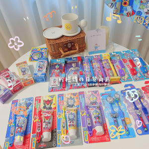 Leizhi Kids Toothbrush Set Soft Bristles Standing Design for Ages 3-12 Years Old Childrens Toothbrush And Toothpaste Kit