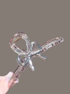 Elegant Acrylic Shark Clamp Hair Accessories Womens Style Butterfly Knot Updo Hair Clips Korean Fashion Hair Grips