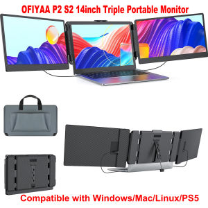 [Malaysia Stock] OFIYAA S2 Ultra Slim 14" Triple Laptop Screen Extender FHD 1080P IPS Dual Portable Monitor for LaptopType-C Travel Laptop Monitor Extender with KickstandPlug and Play with Windows/Mac/Linux/PS5 - Lazada