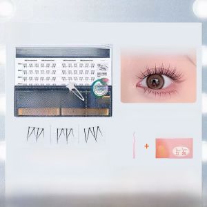 Mr.Wish White Moon Light Lower Eyelash Extensions No Glue Fake Lashes Segmented Beginner Friendly Natural Looking for Women