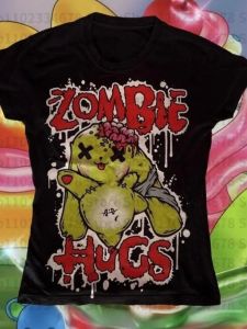 เสื้อยืดคอวีแขนสั้นทรงสลิมฟิตสไตล์ย้อนยุคสไตล์อเมริกันสำหรับฤดูร้อน ผ้าฝ้ายแท้ 100% สำหรับผู้หญิง เสื้อผ้าทำงาน