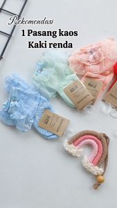 1 Pasang Kaos Kaki Anak Bayi 0-12 Bulan Perempuan Renda