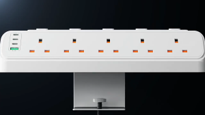 3250W Power Extension Socket 2M Table Clamp-On Universal Individual Switch UK Surge Protector (5 Outlets 4 USB Type-C Fast Charging) for Home Office