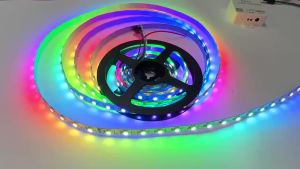 5V RGB Colored Light RGBIC 5M WS2812B 5050 Smart Waterproof LED Strip Individually Addressable IC 30/60/144Pixels/Leds/m Light