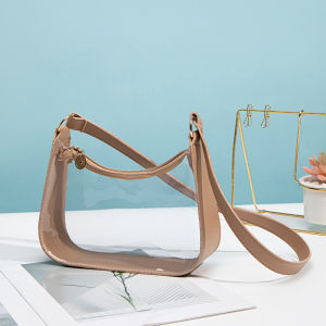 Womens 2023 New Simple Transparent Underarm Bag Small Casual Gift Bag Fashionable Shoulder Bag for Everyday Use