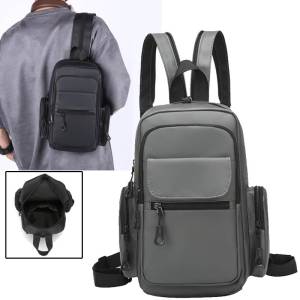 Men Climbing Chest Bag Travel Multi Pocket Backpack Outdoor Climbing Cycling Handbag Small Sport Pouch College Weekend Schoolbag