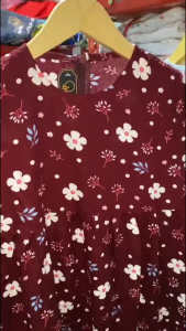 AQILA Gamis Anak Perempuan Rayon Premium Motif Bunga • BONUS Hijab Jersey Tanpa PeT