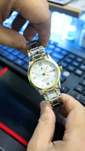 Đồng Hồ crnaira FOURRON F111 Nam Chính Hãng Quartz Nhật Lịch Song Ngữ Chống Nước dây thép