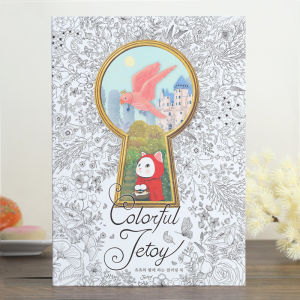 Book Drawing Cute Cat Colorful Jetoy Coloring Book for Adults Stress Relief Graffiti Painting Coloring Book Drawing Book