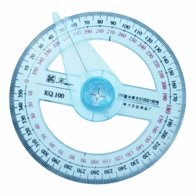 360 Degree Full Circle Pointer Protractor KQ100 Rotating Pointer Angle Ruler 10cm Business Stationery Drawing Measuring Tools
