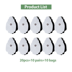 10/20Pcs Reusable TENS Electrode Pads Self Adhesive Electrodes Patch Replacement for EMS Muscle Stimulator Pulse Body Massager