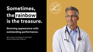 Littmann Classic III Stethoscope Black Tube Rainbow Chest Model 5870 (AUTHENTIC LITTMANN)