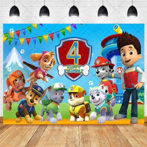 Paw Patrol | 1~15th Dog Paw Patrol Birthday Party Decoration Backdrop Hot Blooded Rescue Dog Party Supplies Background Celebration Banner