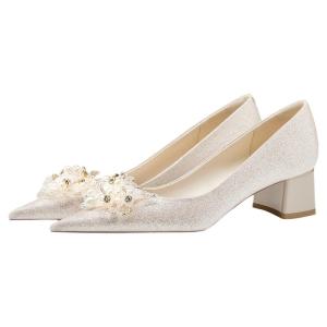 Josiny | Bridal Pointed-toe Thick-heeled High Heels