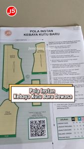Pola Instan Kebaya  Kutu Baru ( IS 001 ) [ Bukan Pakaian ] Pola Baju Jamblang Store