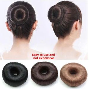 Korean Style Donut Shaped Hair Accessories Womens Bun Headbands Fake Hair Circles Spring Fashion Hair Accessories