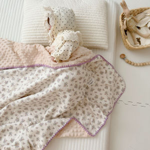 ผ้าห่มผ้าฝ้ายแท้สำหรับเด็ก ผ้าห่มเด็กทารก ผ้าห่มเด็กวัยเตาะแตะ ผ้าห่มสำหรับนอนหลับในโรงเรียนวันพักผ่อน ผ้าห่มอุ่นสบาย ลายการ์ตูน