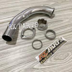 SEPAKET LEHER KNALPOT RX KING CHROME / KRUM + RING CINCIN ATAS DAN RING CINCIN BAWAH + PAKING KNALPOT ATAS DAN PAKING BAWAH