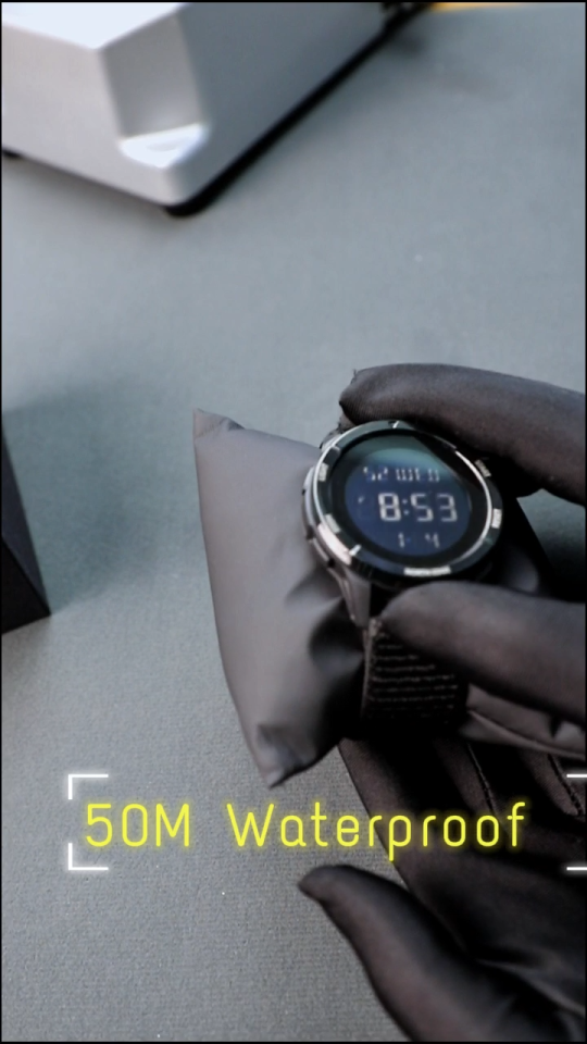 NORTH EDGE TERRAX 50M Waterproof Shockproof Military Digital Watch Outdoor Sports Sturdy Watch For Men 45MM Width LED Display Pedometer Relo For Men Watch
