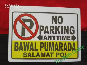 Customer Parking No Parking - PVC Type Signage - A4 Size