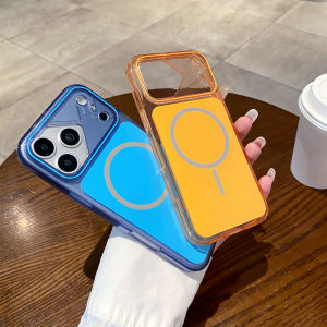 Luxury Bright Color Magnetic wireless Charge Case For iPhone 17 16 15 14 13 12 Pro Max Plus For Magsafe Shockproof Bumper Cover