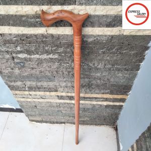 tongkat jalan kayu nogosari motif cula bubut C01