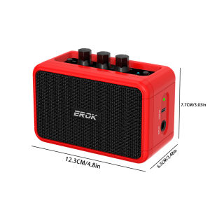 EROK Mini Guitar Amp 5W Electric Guitar Speaker with Bluetooth Clean & Overdrive Channels Portable Small Practice Guitar Amp