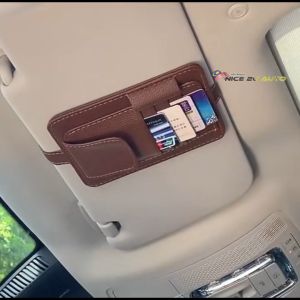 Proton Perodua Honda Toyota PU Leather Multi Function Car Sun Visor Organizer Pouch Bag Card Storage Holder/ Tissue Box