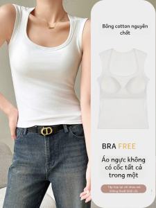 Áo Vest Nữ Có Đệm Ngực Áo Khoác Ngoài Mùa Hè Che Mông Phụ Kiện Làm Đẹp Vai Áo Sơ Mi Bên Trong Thiết Kế Lưng Đẹp