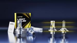 AUXITO 2Pcs Turbo H4 9003 HB2 Car LED Headlight Bulbs CANBUS 6500K 80W High Power H4 LED High Low Beam With Dual Fan 25000LM 12V