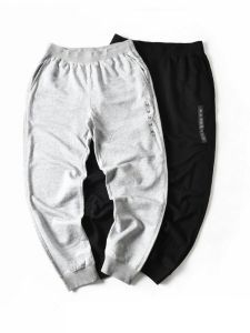 New American Style Loose Fit Straight Leg Cuffed Sweatpants Mens Autumn Drawstring Elastic Waist Sports Casual Pants