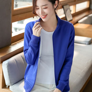 เสื้อกั๊กสเวตเตอร์คอตั้งผ้าขนแกะทรงสลิมฟิตสำหรับผู้หญิง ฤดูใบไม้ร่วง/ฤดูหนาว เสื้อคลุมกันหนาวแบบสวมหัวแขนยาวสไตล์เกาหลี