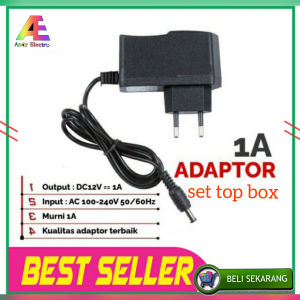 Adaptor set top box 12 v 1A bisa buat cctv receiver