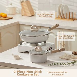 CAROTE | Non-stick Lightweight Fry and Soup Pot Set