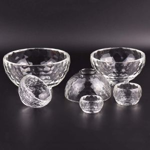Heat Resistant Transparent Crystal Bowl Glass Bowl for Home Use Rice Salad Soup Bowl Beauty Salon Mask Bowl Chinese Style