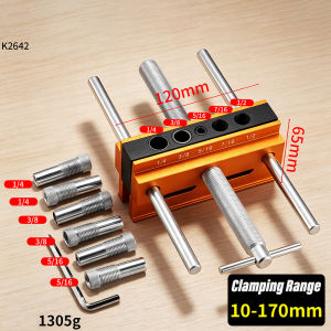 NiuXiang | Self Centering Doweling Jig Kit Vertical Drill Guide For Woodworking Pocket Hole Puncher With Metric/Inch Adjustable Clamp