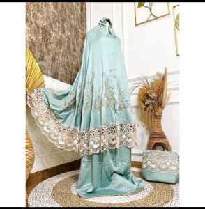 MUKENA ALESYA SUTRA VELVET SILK BORDIR MANUAL RENDA TUTON