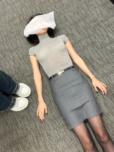 Slimming Short Skirt Deep Grey Business Casual Womens Commute OL High Waist Suit Half-length Skirt City Walk Zipper Back