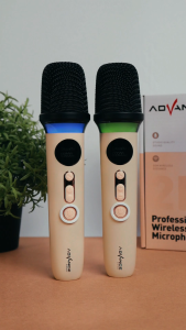 Mic Wireless Murah Isi 2 Mic Karaoke Suara Jernih Wireless Profesional Microphone mic tanpa kabel ADVANCE U-10 (isi 2) - Mic / Mik Tanpa Kabel Microphone Double Wireless MIC Bisa Di Cas USB Tipe C