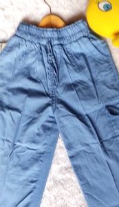 Celana Kulot Cargo Anak Perempuan Bahan Semi Jeans Trendy & Kekinian