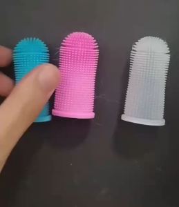 Ergonomic 360° Pet Toothbrush Fingerbrush Gentle Bristle Dental Hygiene