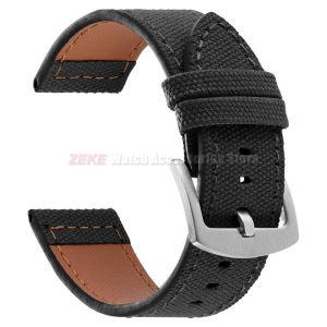 20mm 22mm Nylon Sailcloth Watch Band 18mm 24mm Universal Business Leather Strap for Omega Woven Nylon Sports Bracelet Wristband
