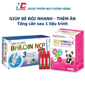 Combo ăn ngon nhanh đói ENZIMKID MEN VI SINH NCP Giúp bé têu hoá tốt tăng cân trong 1 liệu trình