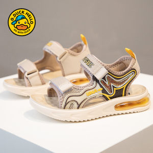 Yellow Duck Childrens Sandals Summer New Mens Sports Beach Shoes Soft Bottom Air Cushion Anti-slip Lightweight Synthetic Leather
