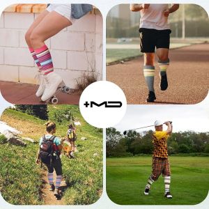 MD การบีบอัดเข่าสูงถุงเท้ามั่นใจไล่ระดับการบีบอัด