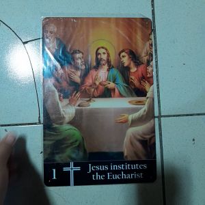 New way of the Cross Set Religious aluminum Metal plates